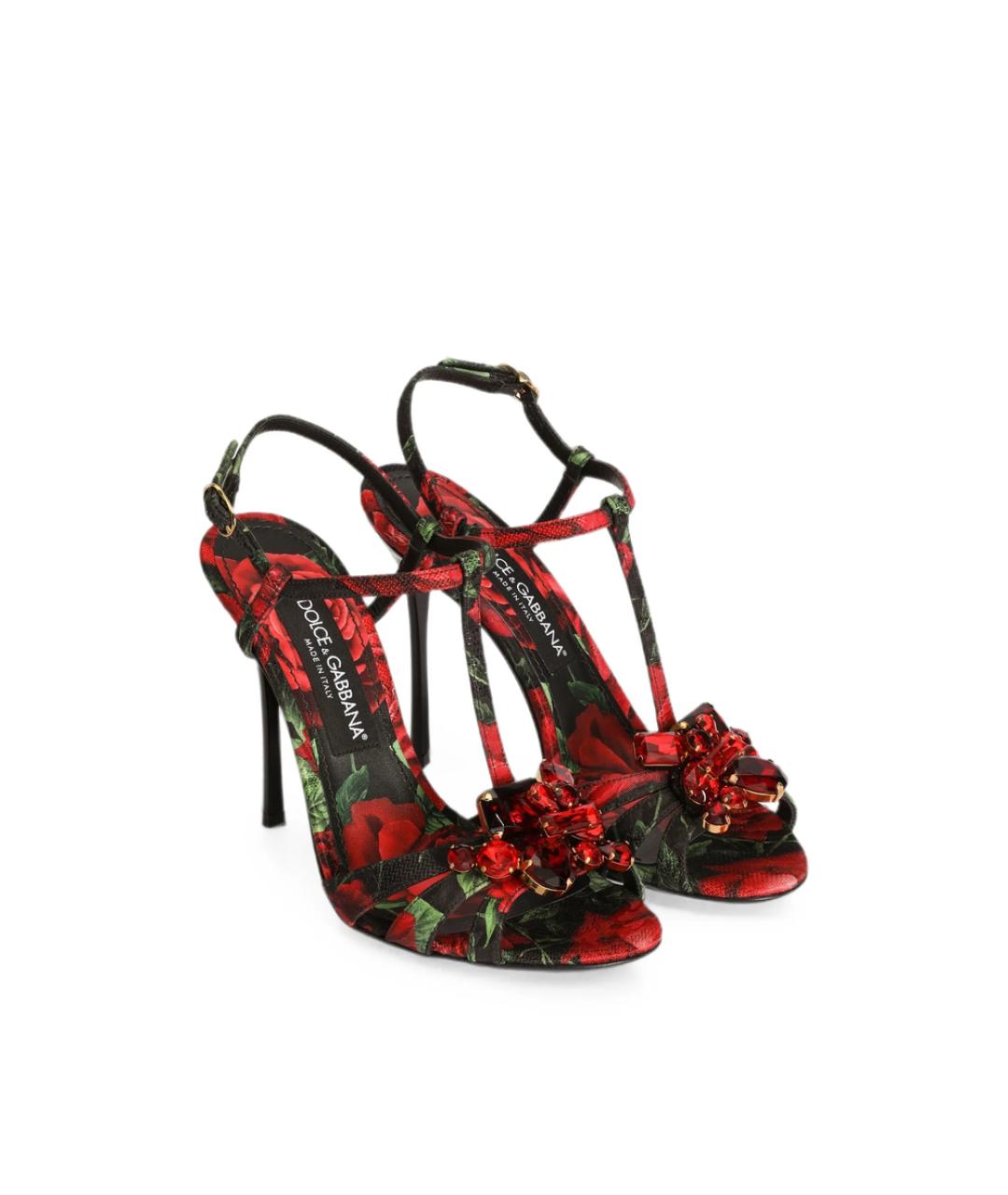 DOLCE&GABBANA Мульти кожаные босоножки, фото 2
