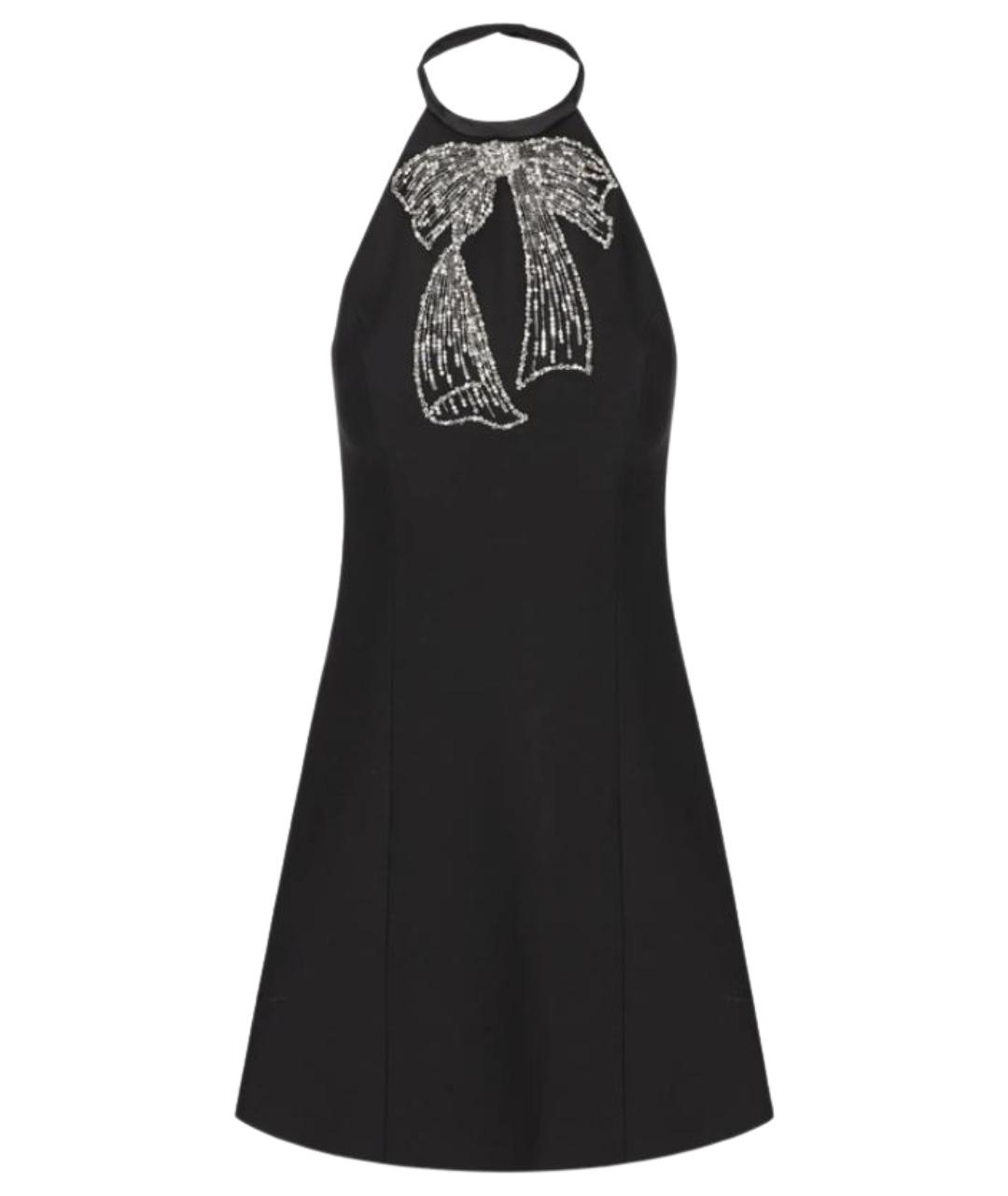 VALENTINO Черное шерстяное повседневное платье, фото 1