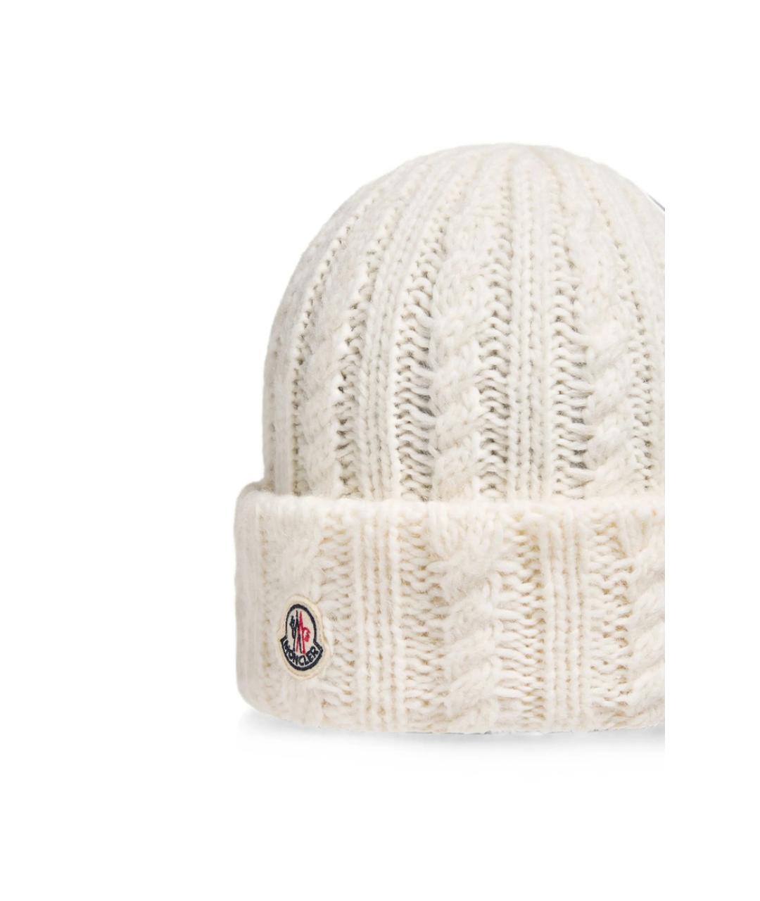 MONCLER Бежевая шапка, фото 4