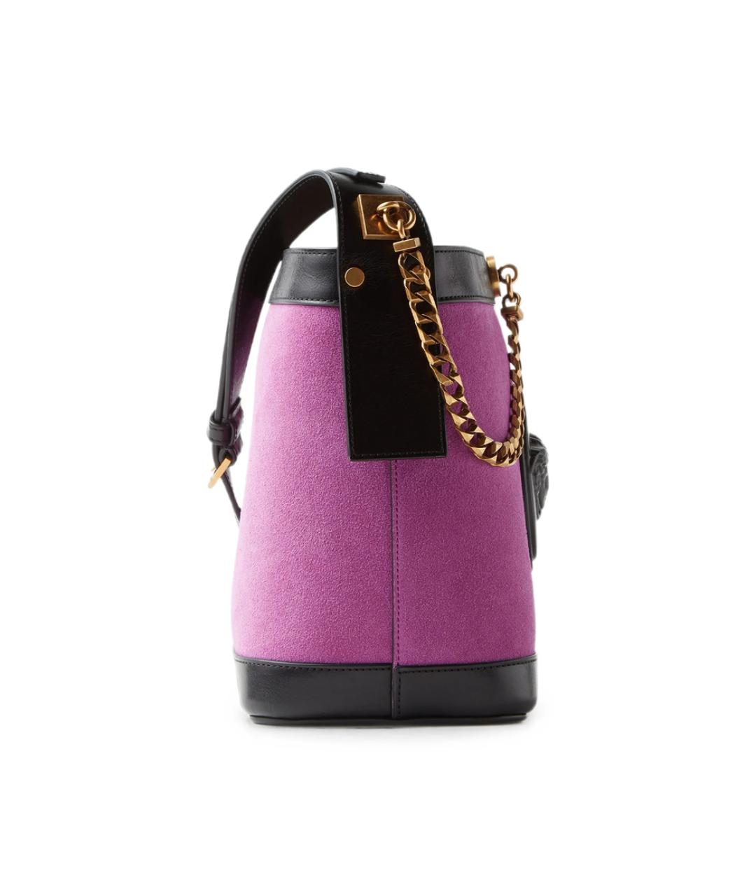 VERSACE Фиолетовая тканевая сумка через плечо, фото 2