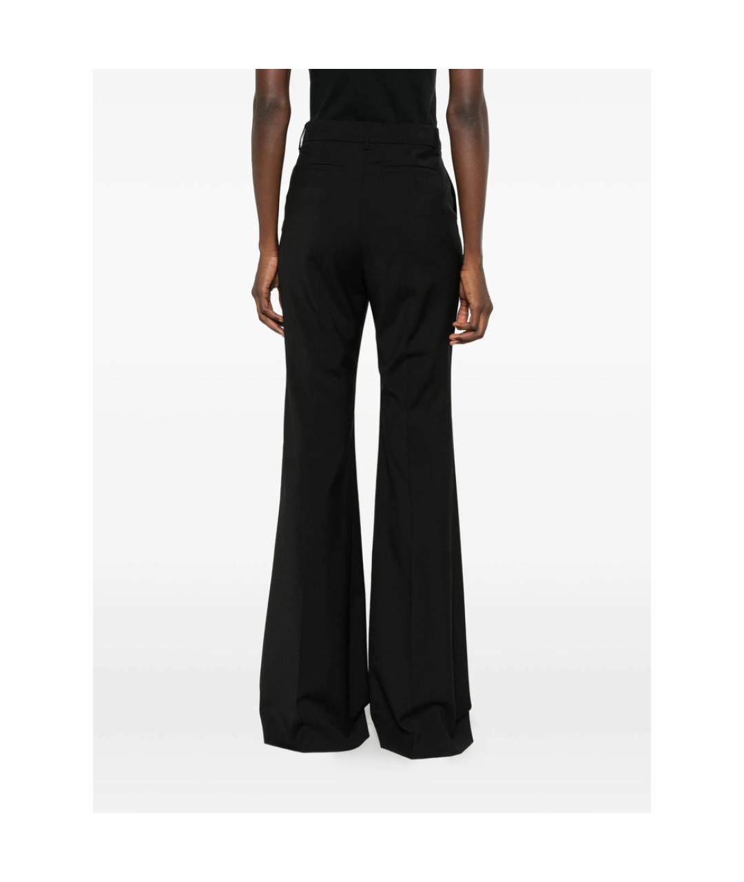 SPORTMAX Черные шерстяные брюки широкие, фото 2