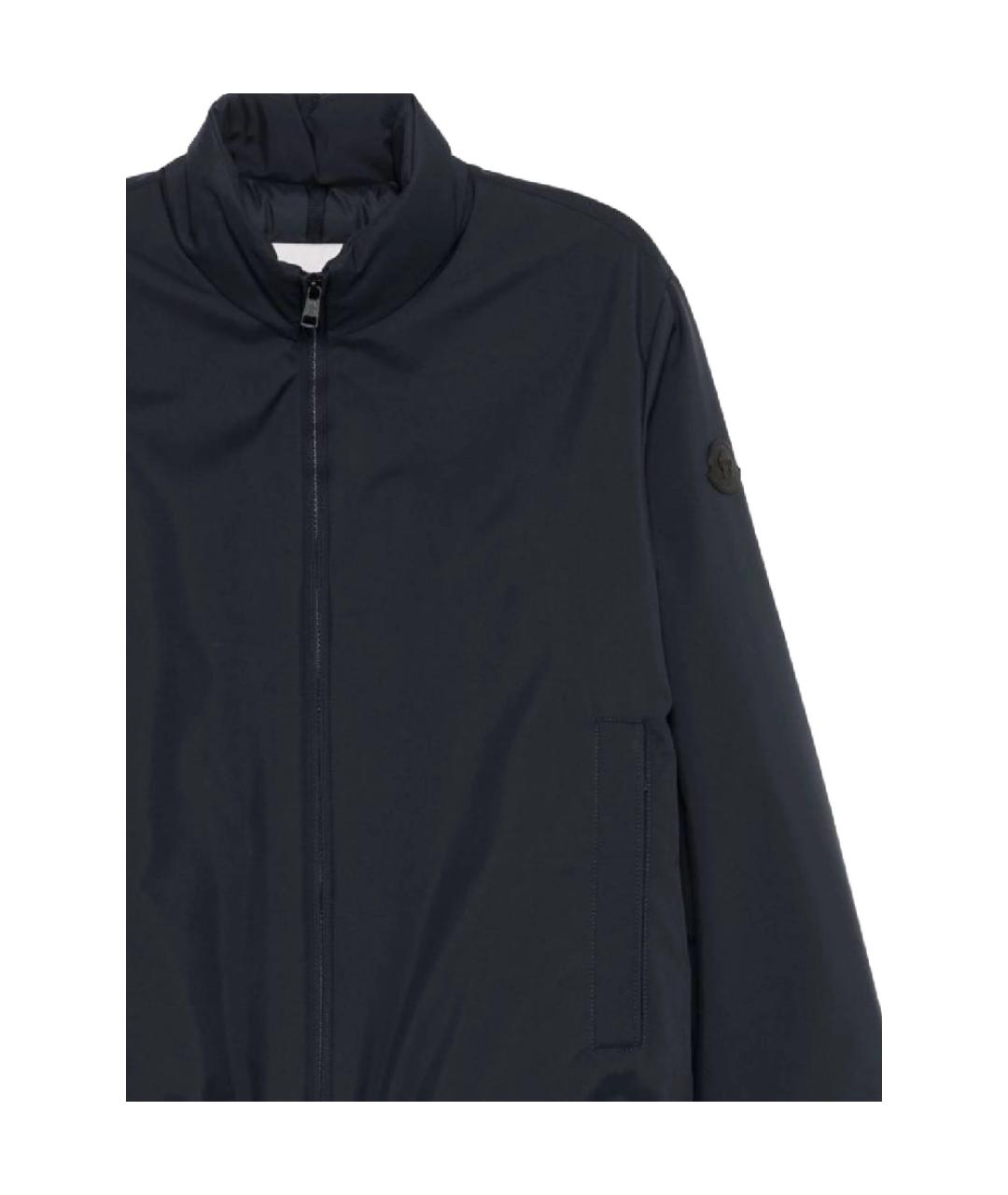 MONCLER Синяя полиэстеровая куртка, фото 5