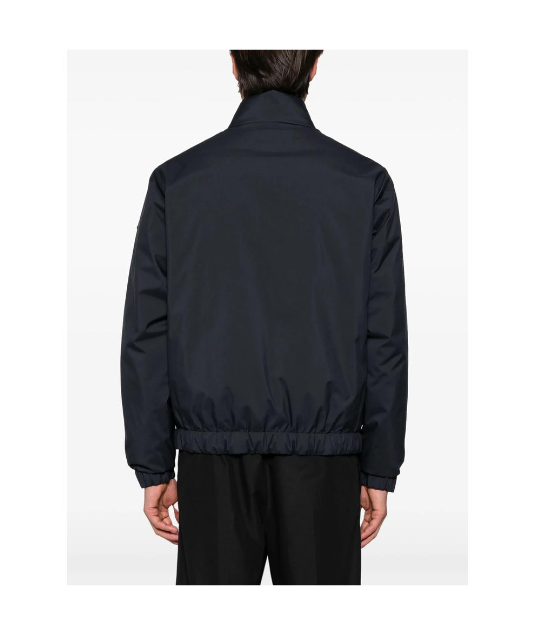 MONCLER Синяя полиэстеровая куртка, фото 2