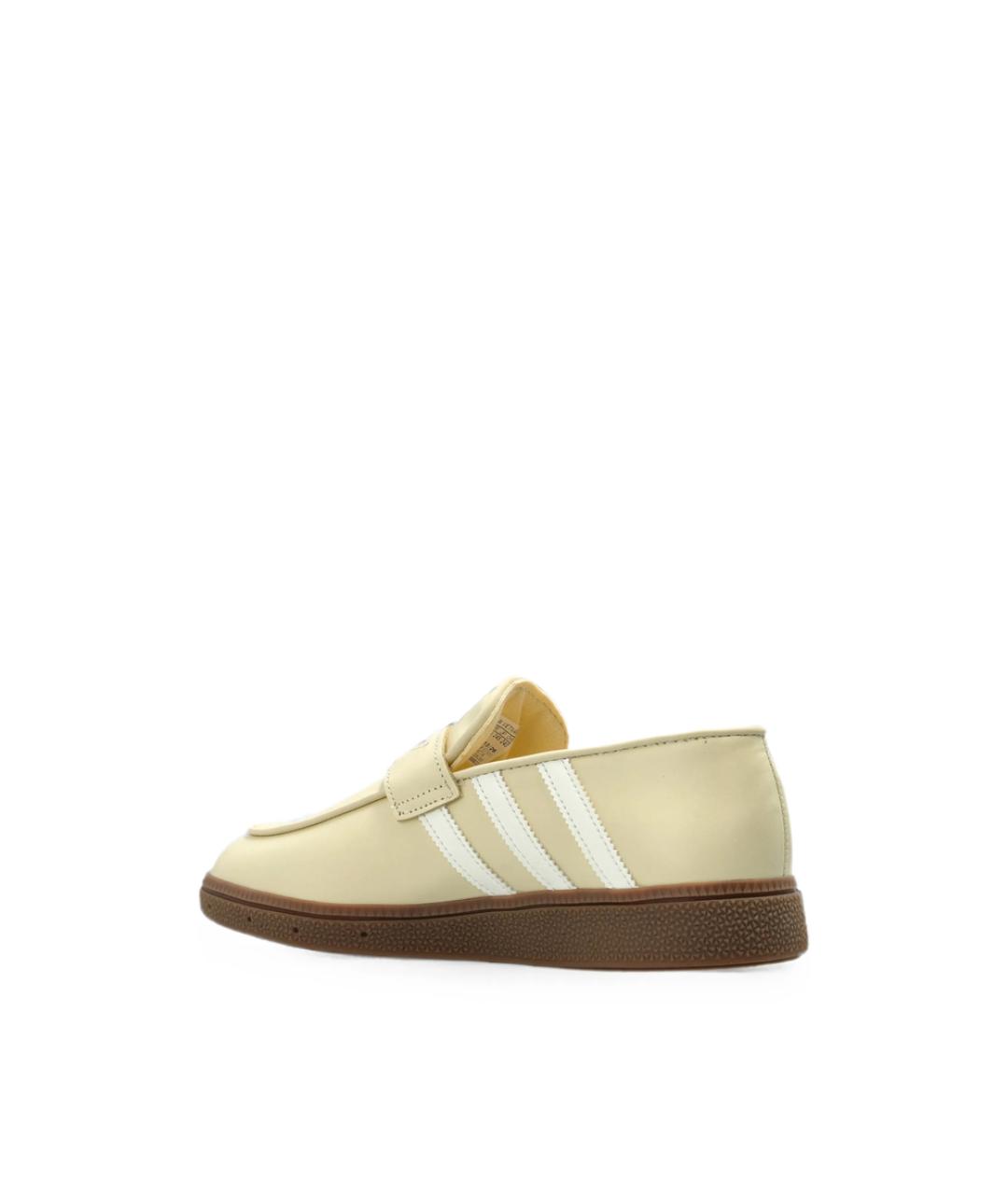 ADIDAS Бежевые кожаные лоферы, фото 6