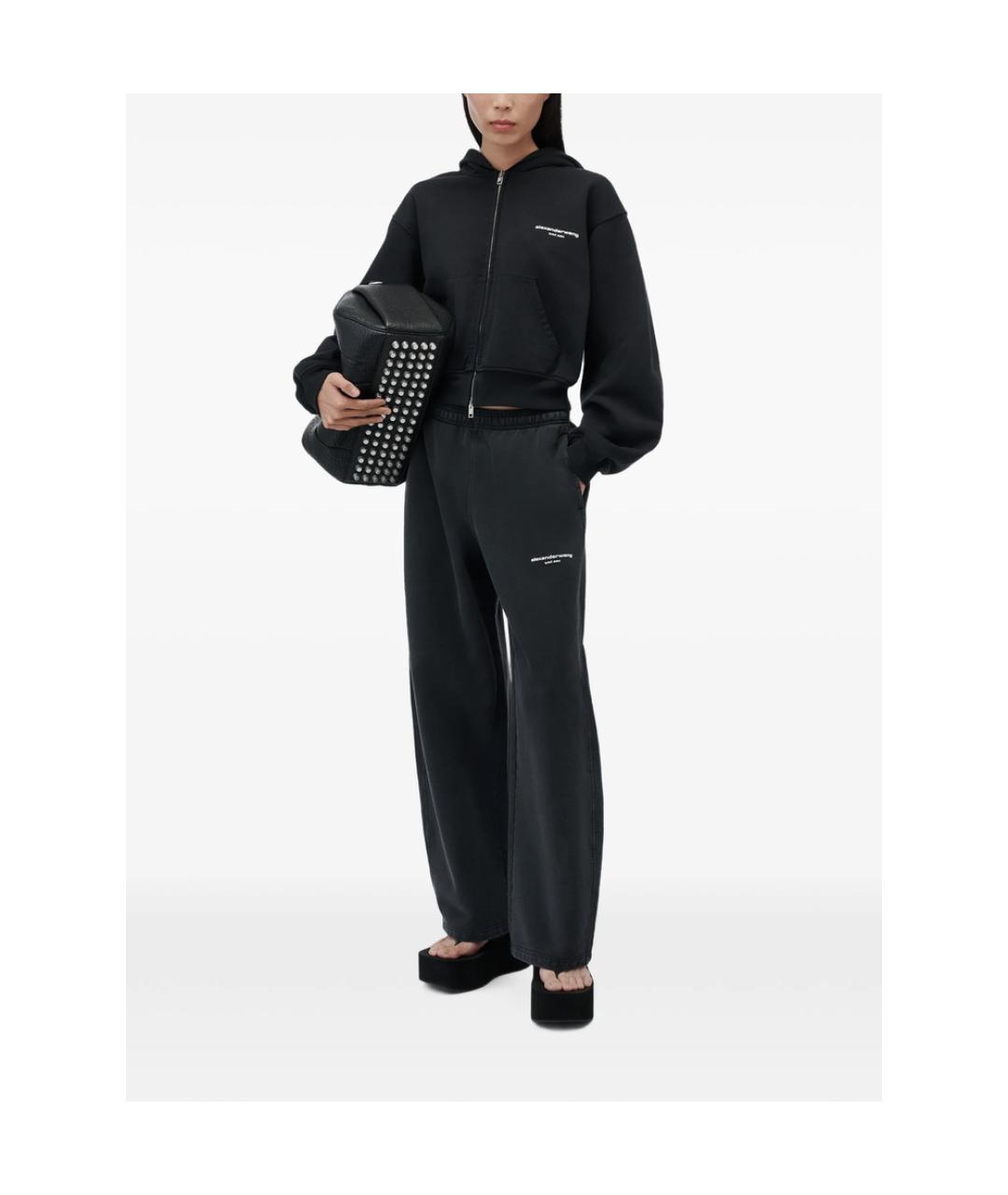 ALEXANDER WANG Черные прямые брюки, фото 4