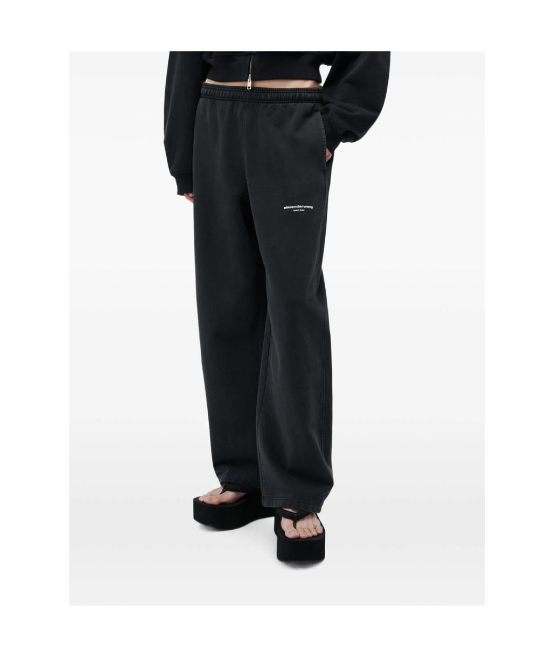ALEXANDER WANG Черные прямые брюки, фото 3