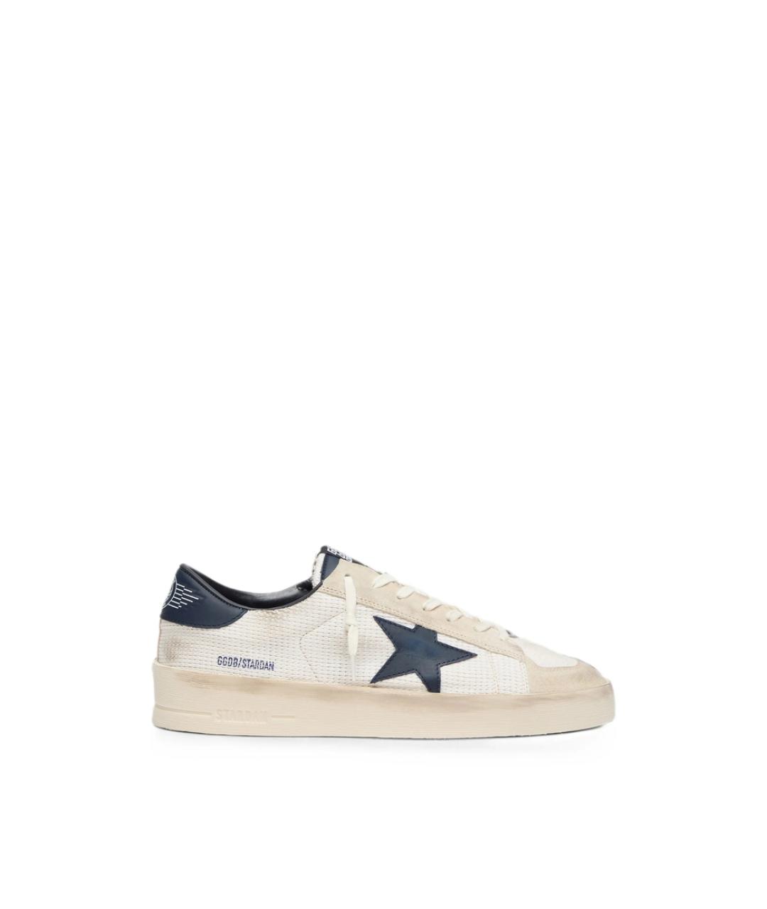 GOLDEN GOOSE Белые кожаные низкие кроссовки / кеды, фото 1