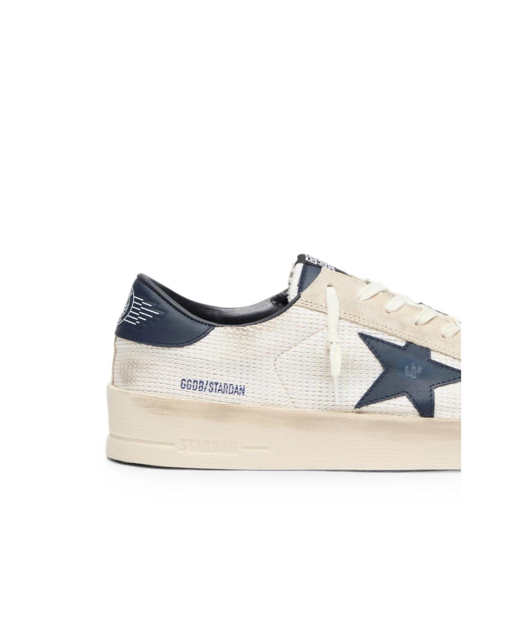 GOLDEN GOOSE Белые кожаные низкие кроссовки / кеды, фото 4