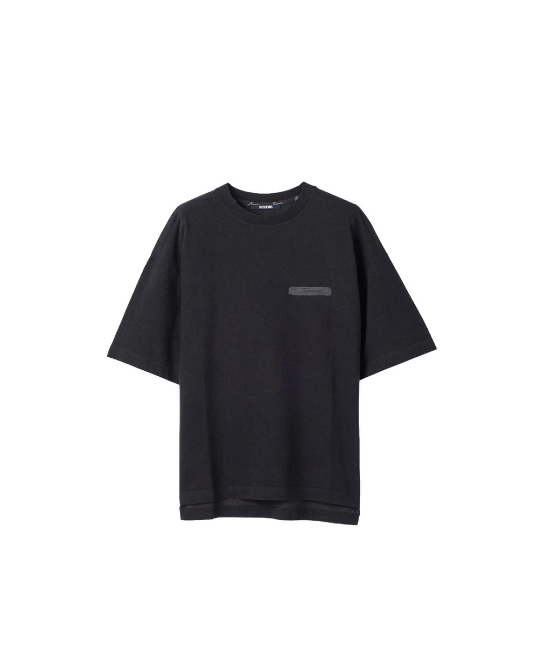 JACQUEMUS Черная хлопковая футболка, фото 1