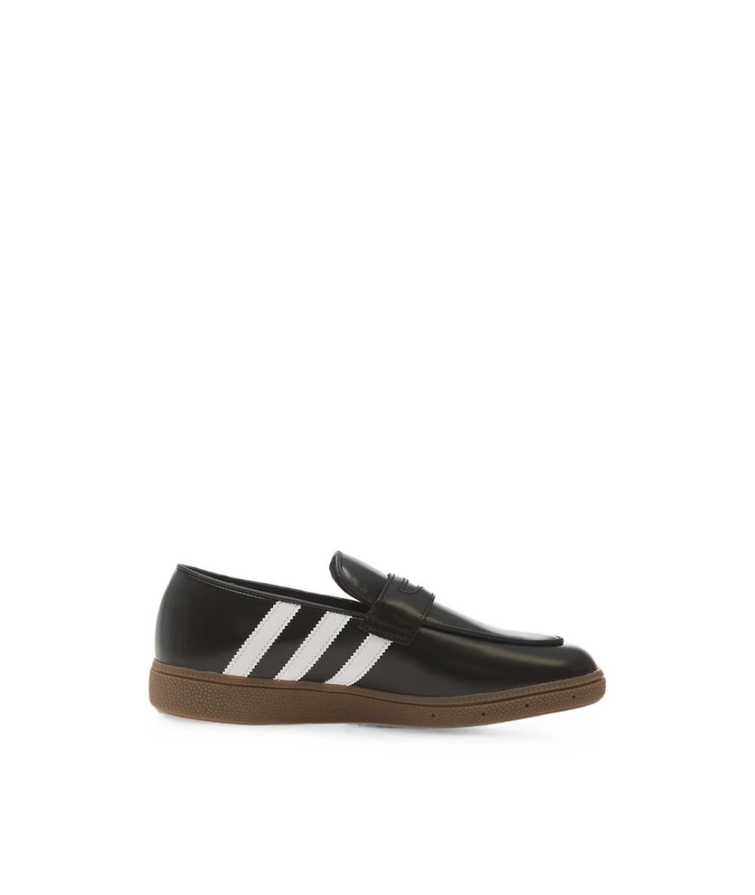 ADIDAS Черные кожаные лоферы, фото 1