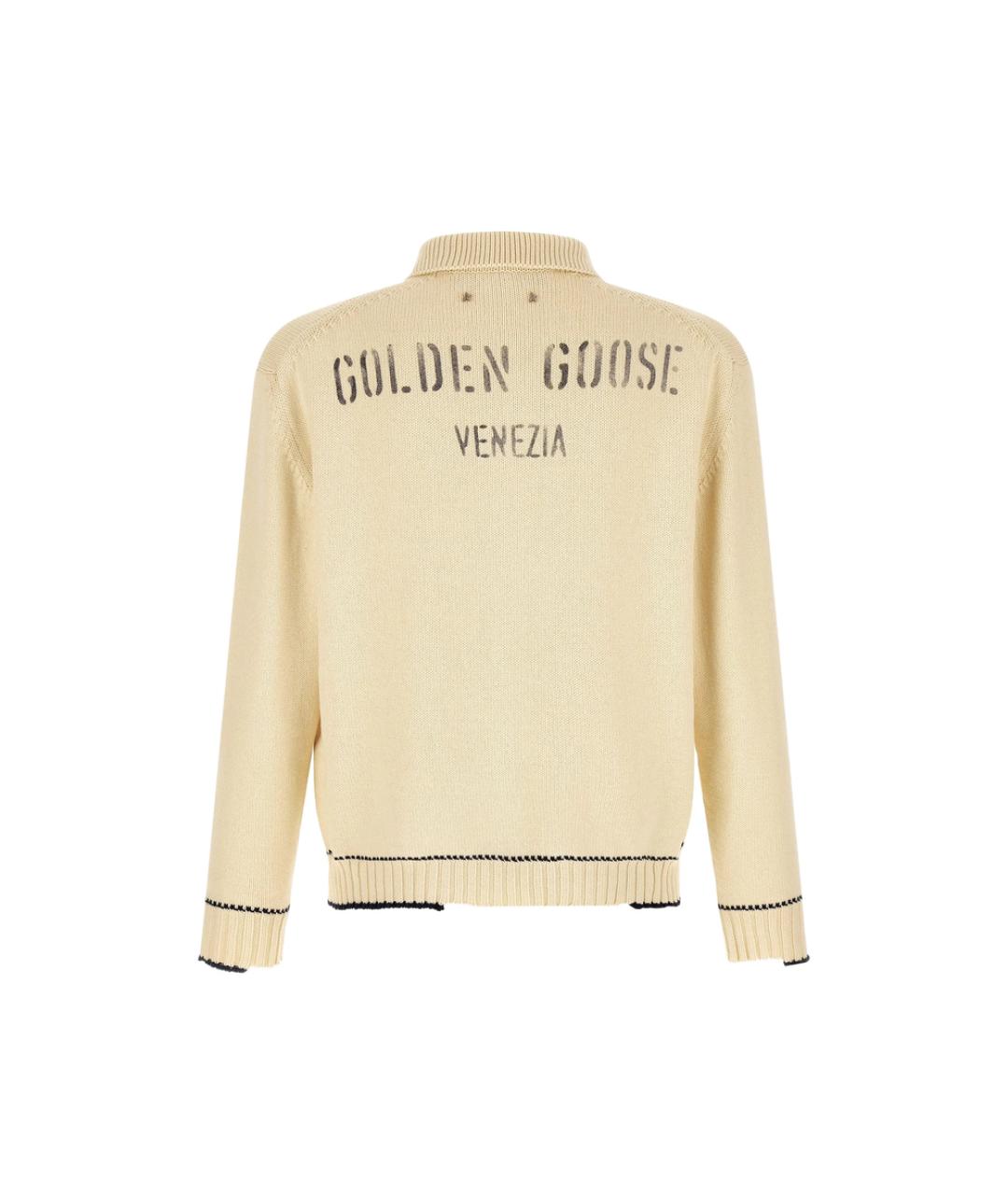 GOLDEN GOOSE Бежевый полиэстеровый джемпер / свитер, фото 4