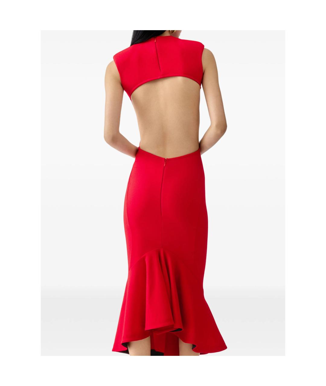 JACQUEMUS Красное полиамидовое коктейльное платье, фото 4
