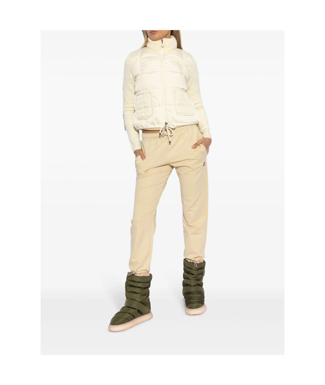 MONCLER Белая полиэстеровая куртка, фото 2