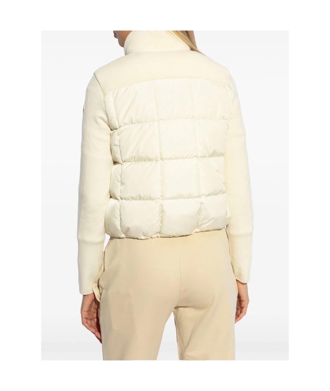 MONCLER Белая полиэстеровая куртка, фото 4