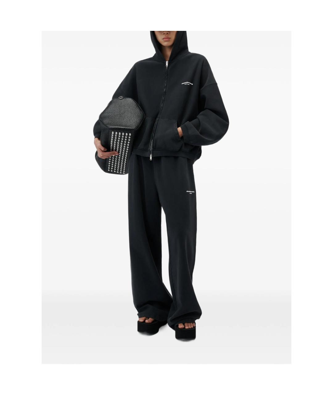 ALEXANDER WANG Черные прямые брюки, фото 4