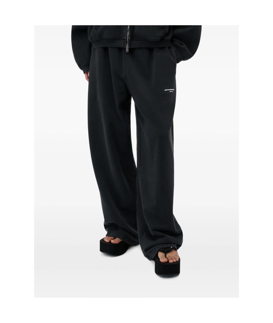 ALEXANDER WANG Черные прямые брюки, фото 2