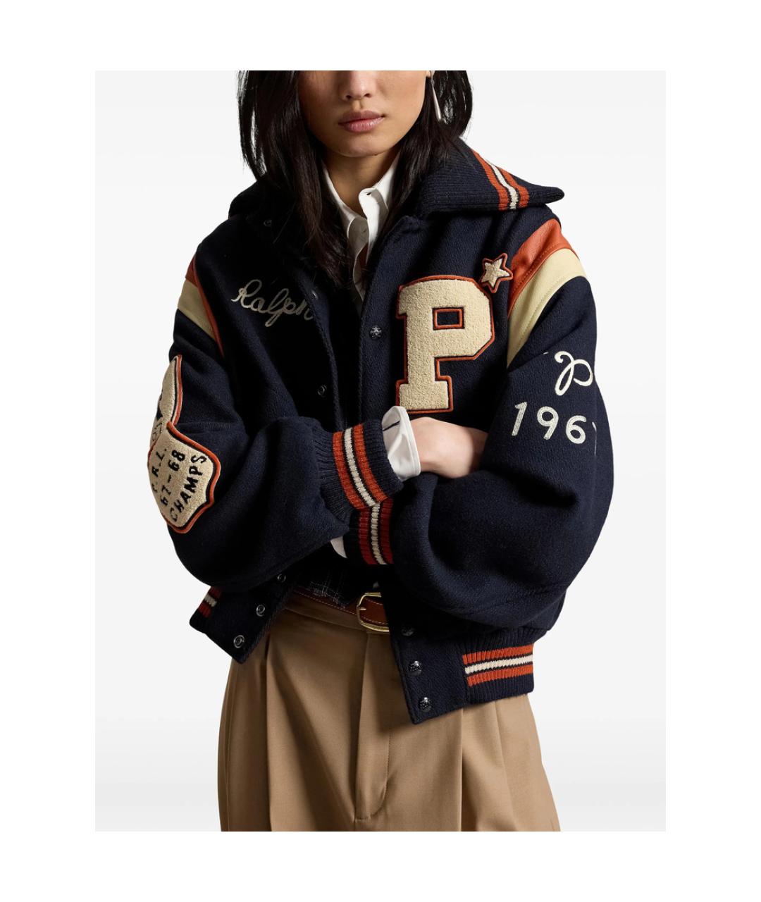 RALPH LAUREN Синяя полиэстеровая куртка, фото 3