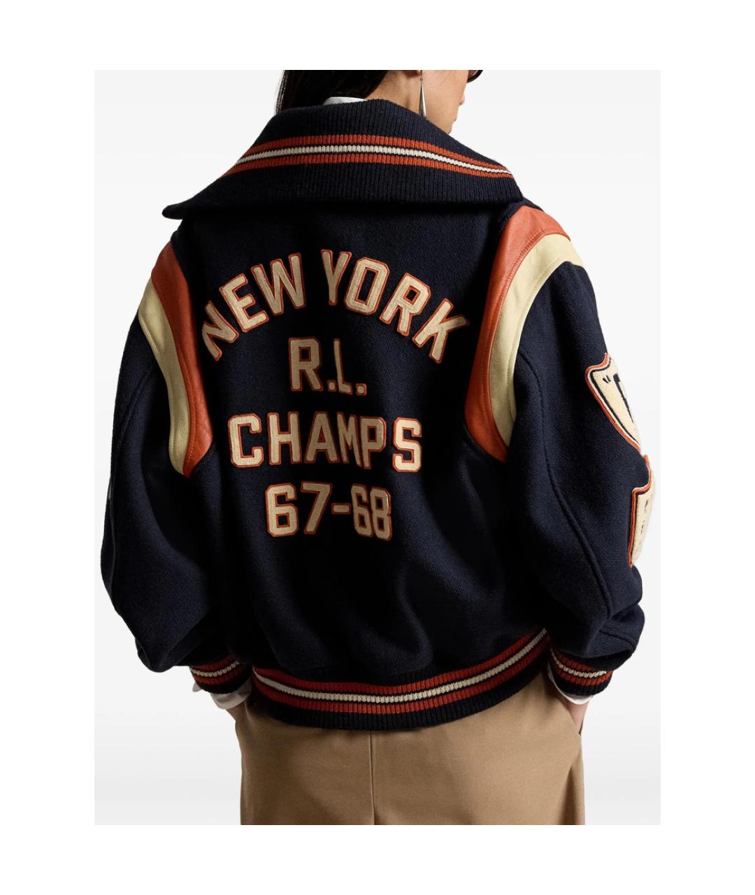 RALPH LAUREN Синяя полиэстеровая куртка, фото 2