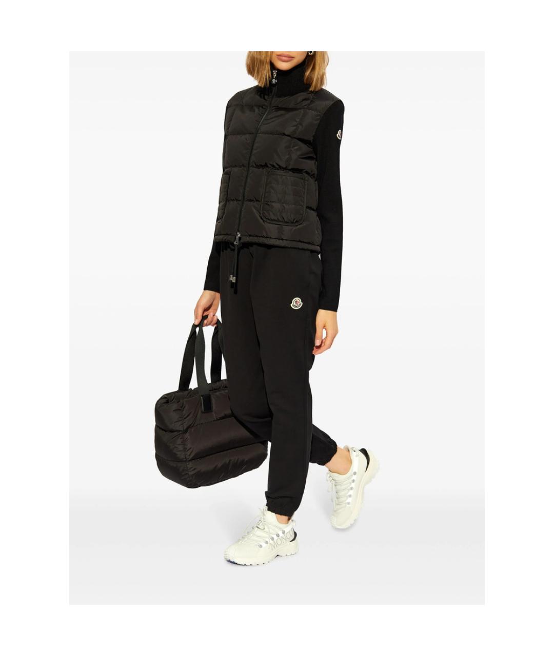 MONCLER Черная полиэстеровая куртка, фото 5