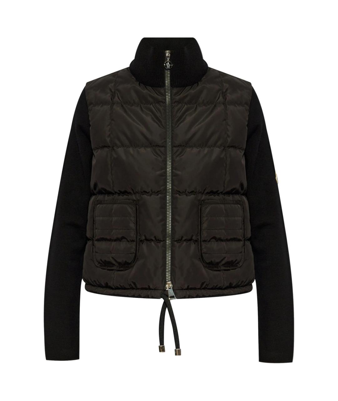 MONCLER Черная полиэстеровая куртка, фото 1