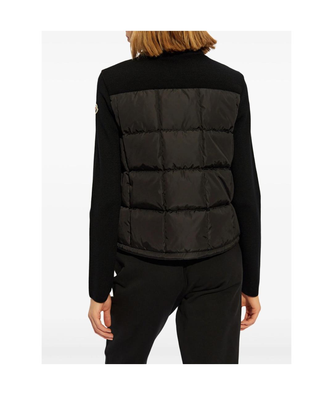 MONCLER Черная полиэстеровая куртка, фото 3