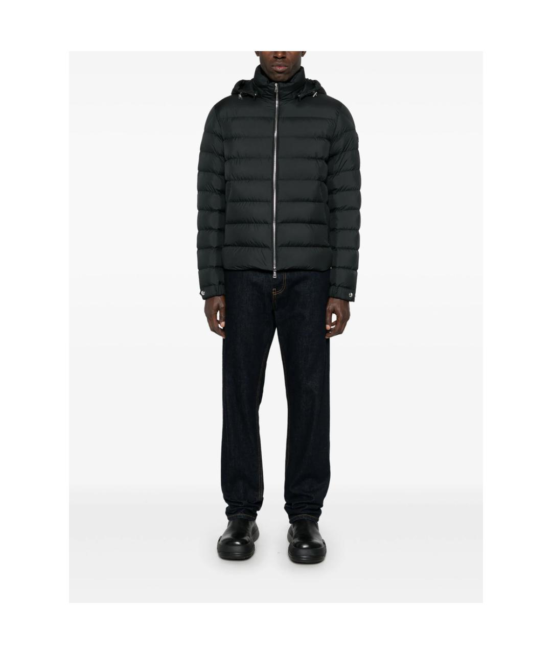MONCLER Черный полиэстеровый пуховик, фото 5