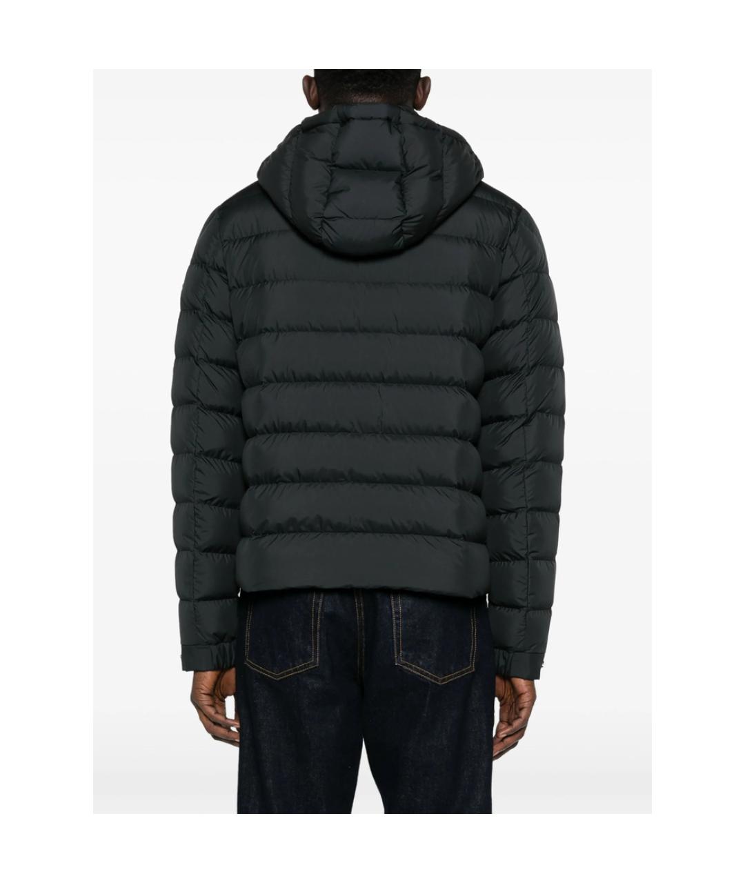 MONCLER Черный полиэстеровый пуховик, фото 3