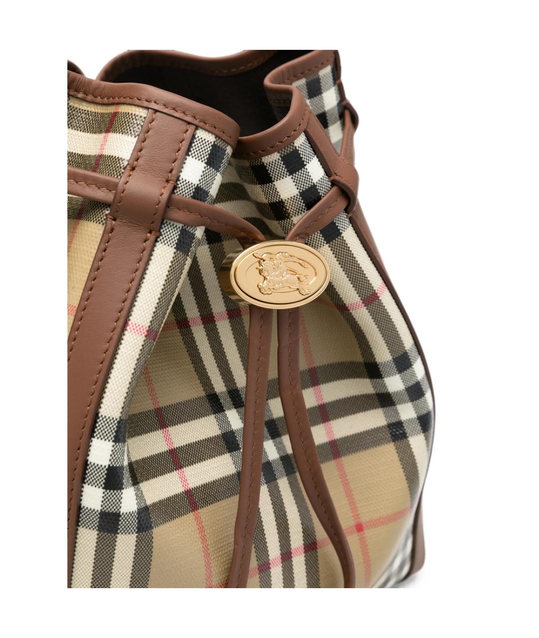 BURBERRY Бежевая кожаная сумка через плечо, фото 3