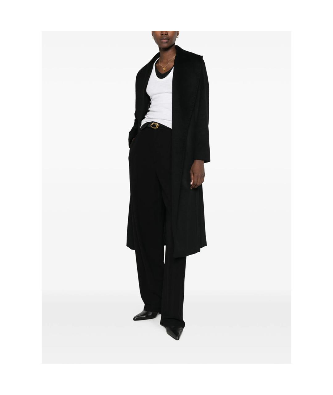 MAX MARA STUDIO Черное пальто, фото 4