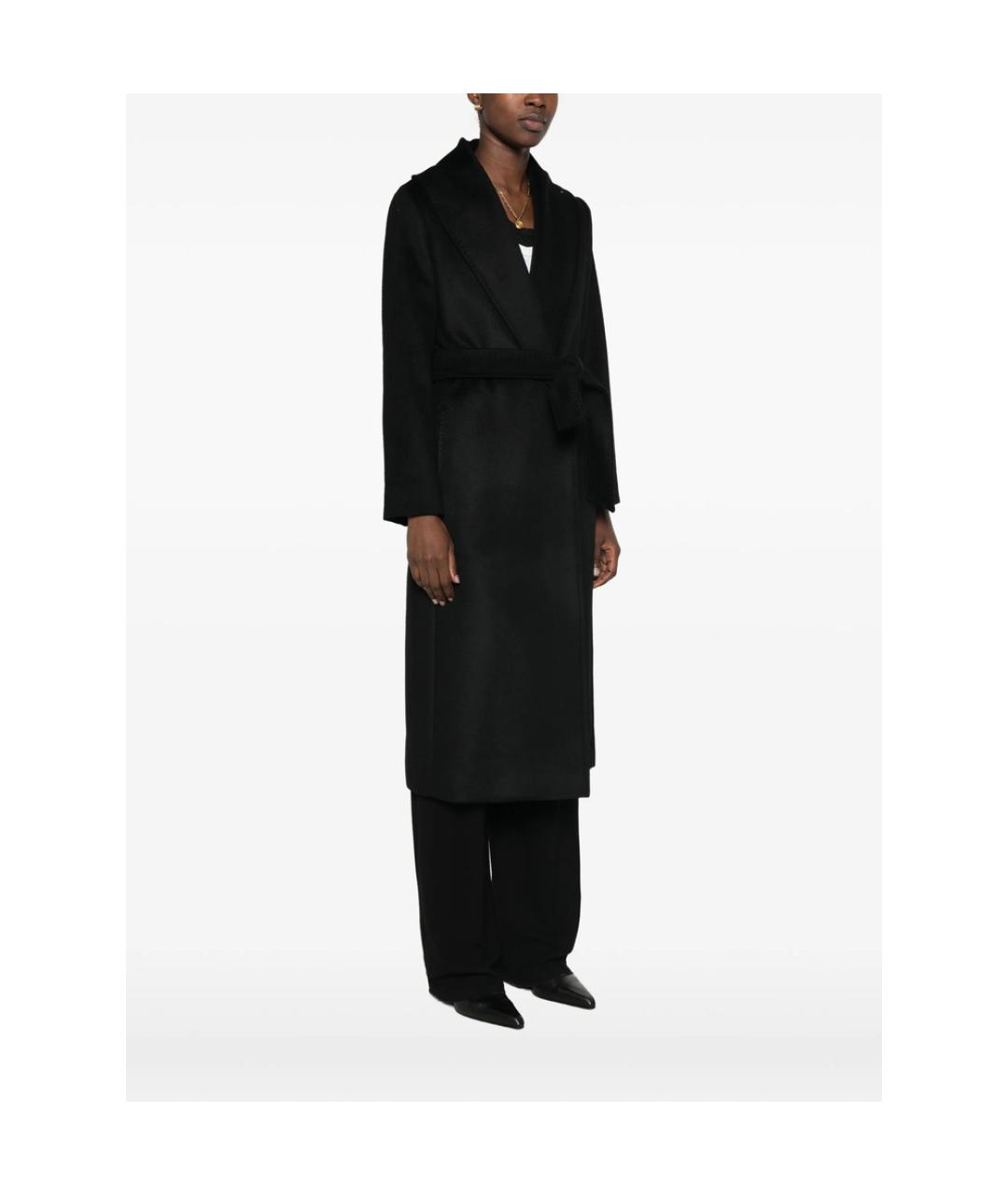 MAX MARA STUDIO Черное пальто, фото 3