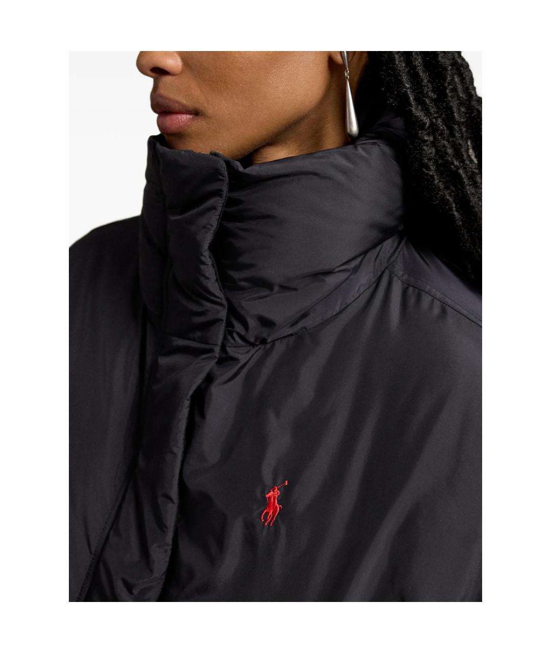 RALPH LAUREN Черный полиэстеровый пуховик, фото 4