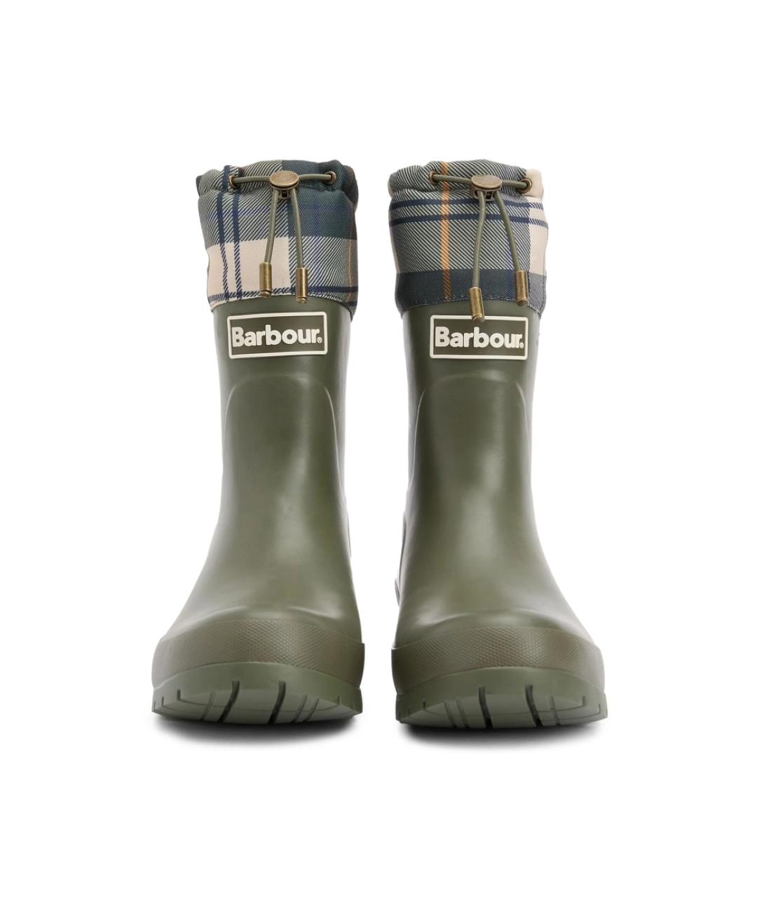 BARBOUR Зеленые резиновые сапоги, фото 4
