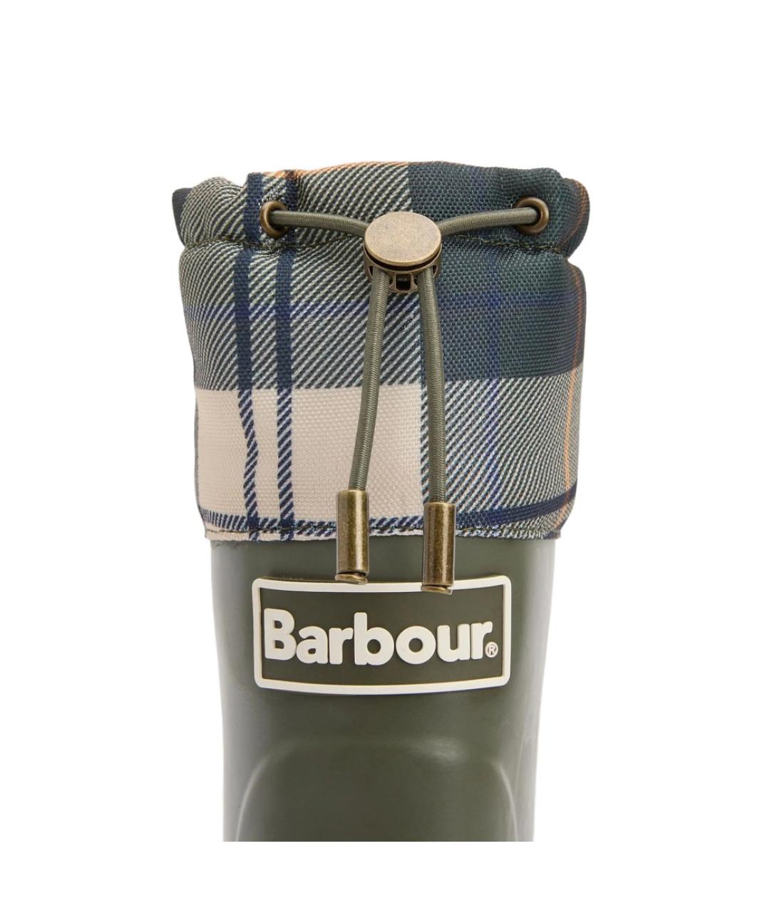 BARBOUR Зеленые резиновые сапоги, фото 3