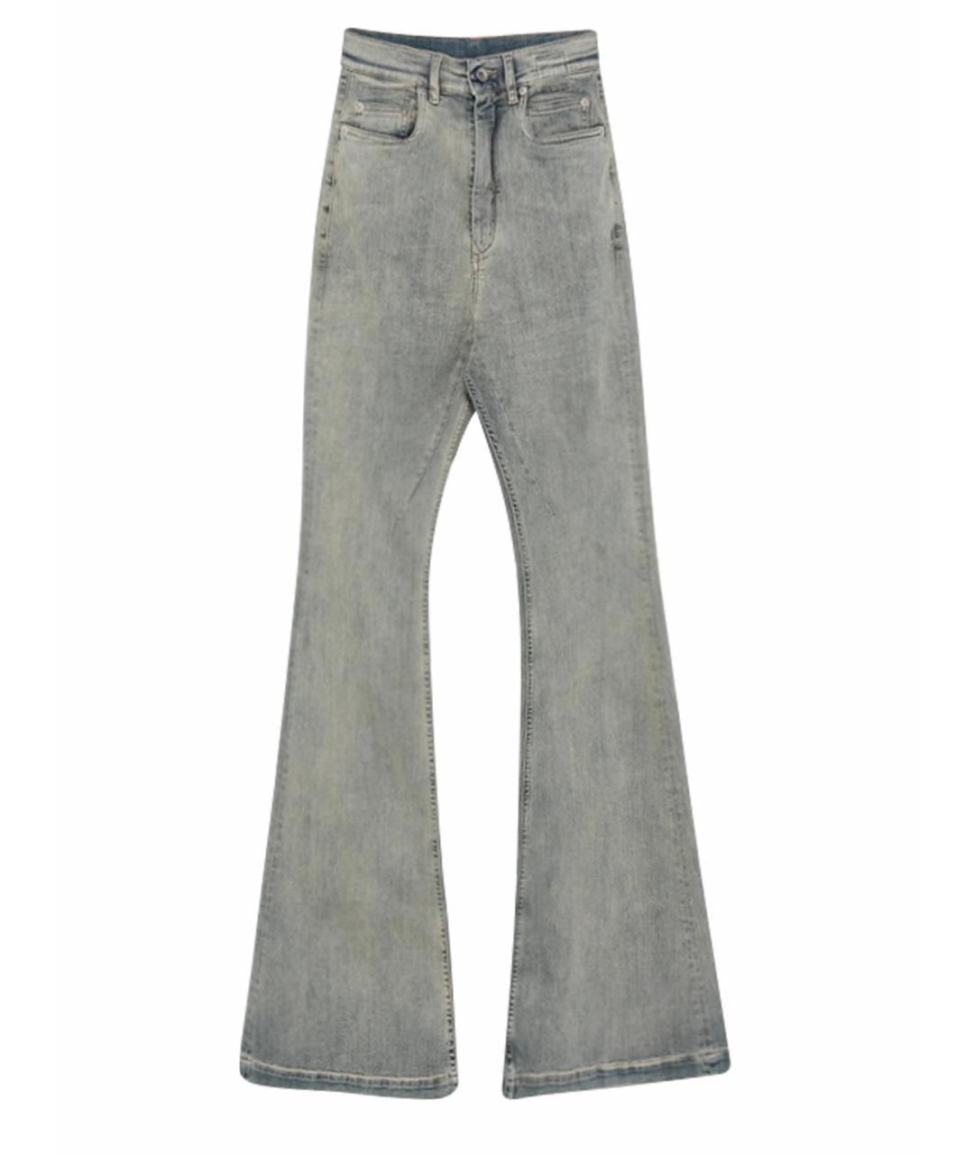 RICK OWENS DRKSHDW Голубые хлопковые джинсы клеш, фото 1