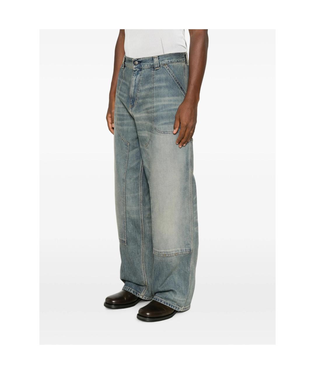 CARHARTT Синие хлопковые прямые джинсы, фото 4