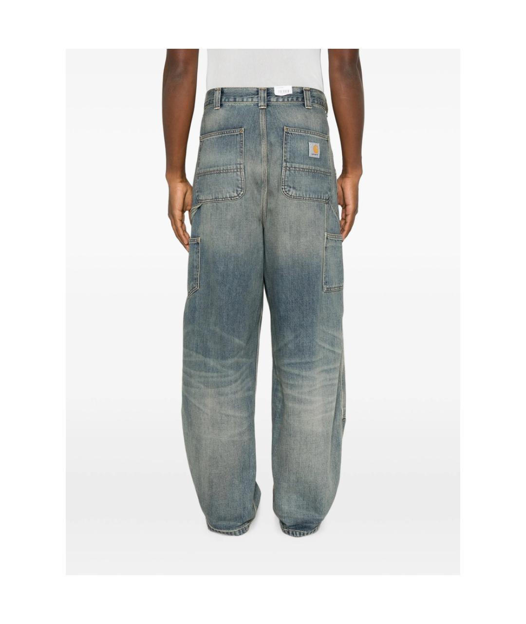 CARHARTT Синие хлопковые прямые джинсы, фото 5