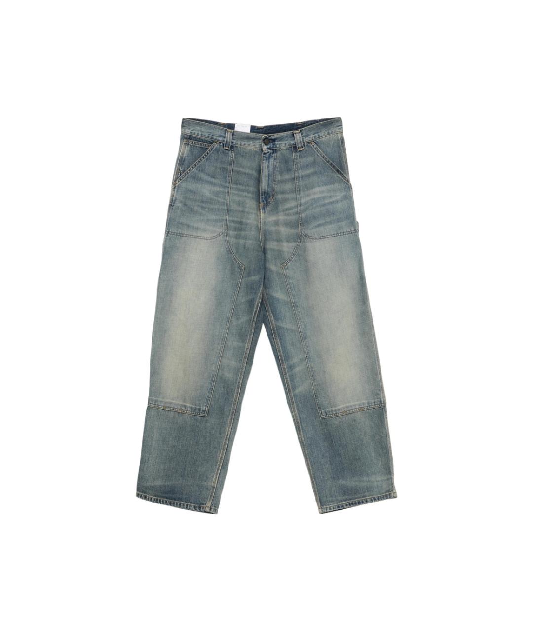 CARHARTT Синие хлопковые прямые джинсы, фото 1