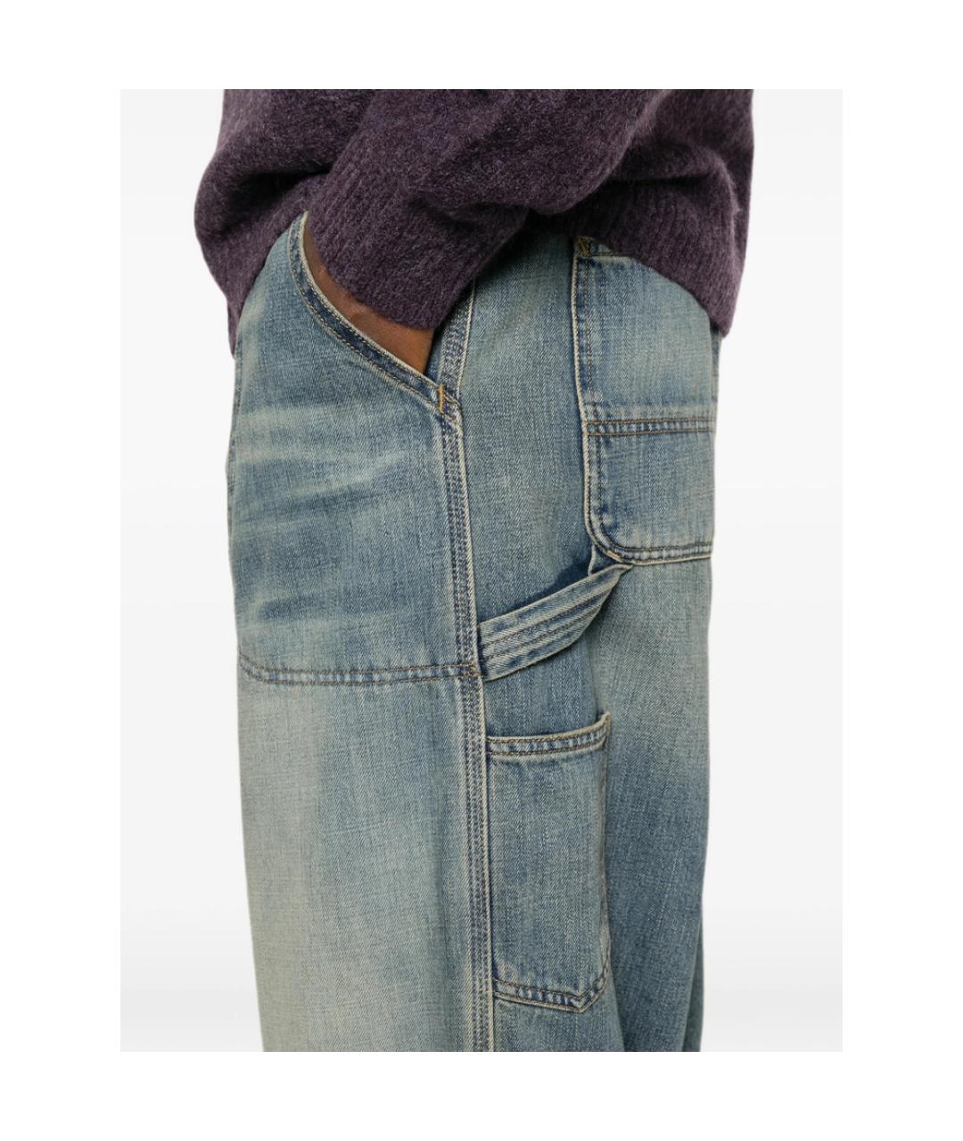 CARHARTT Синие хлопковые прямые джинсы, фото 3