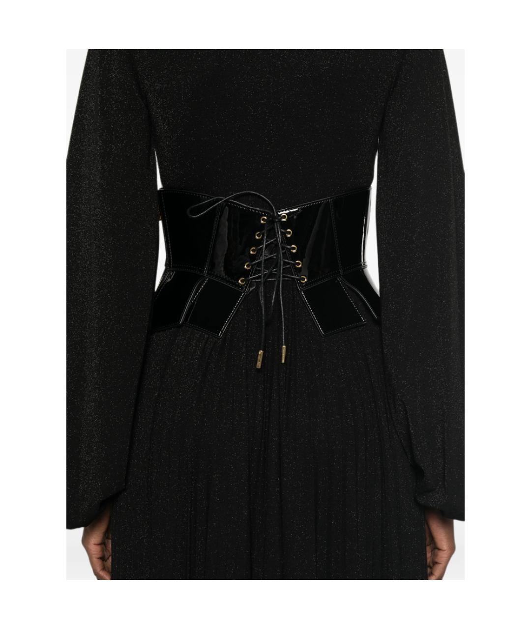 ELISABETTA FRANCHI Черное полиэстеровое вечернее платье, фото 3