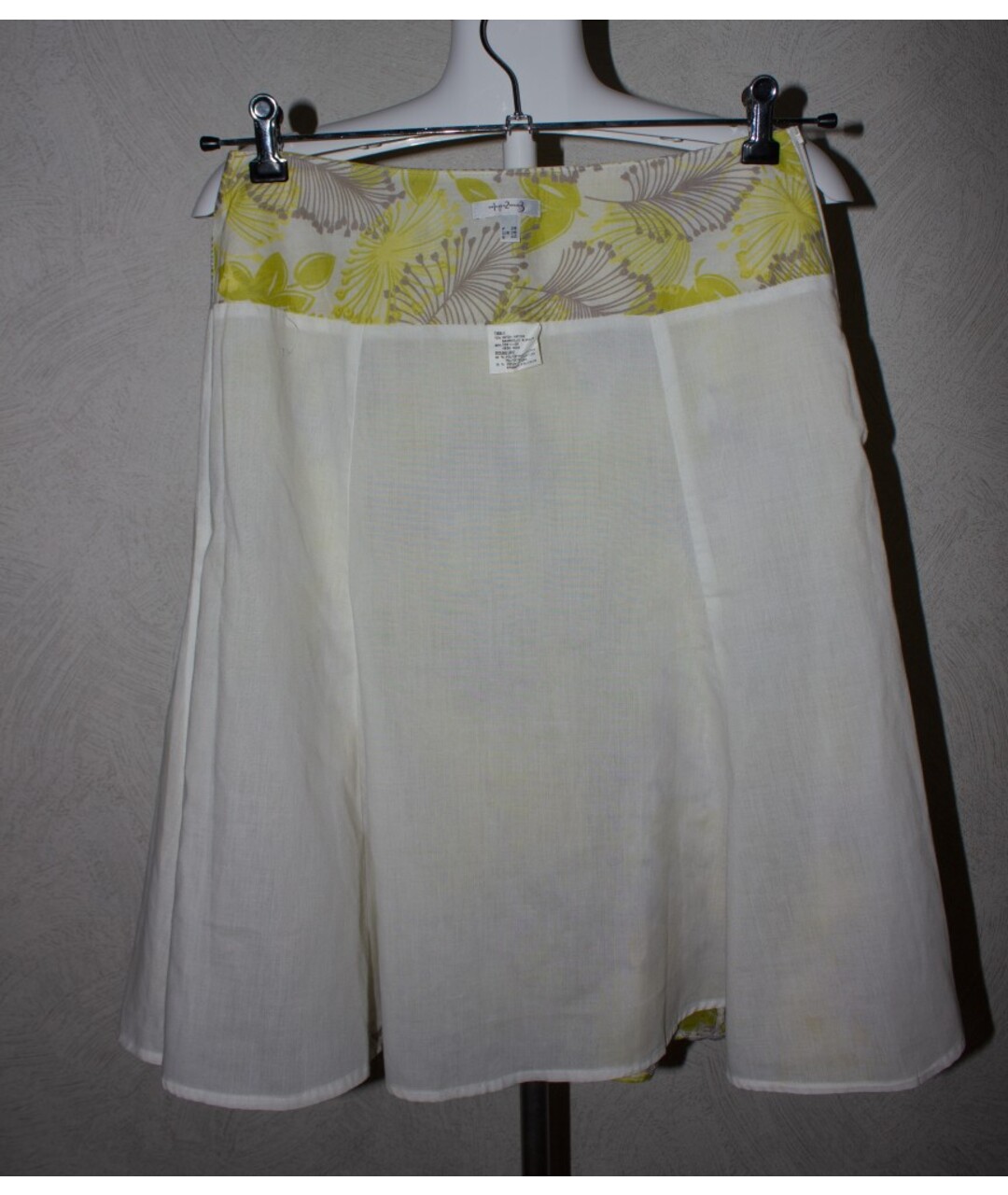 123 Желтая шелковая юбка миди, фото 2
