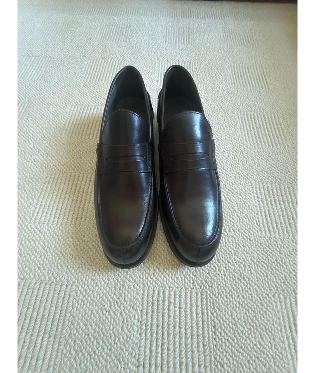 CORNELIANI Коричневые кожаные лоферы, фото 3