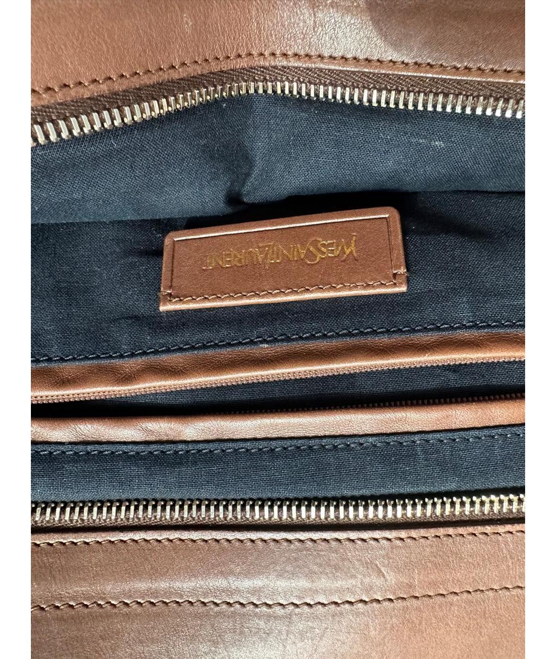 SAINT LAURENT Кожаная сумка тоут, фото 4
