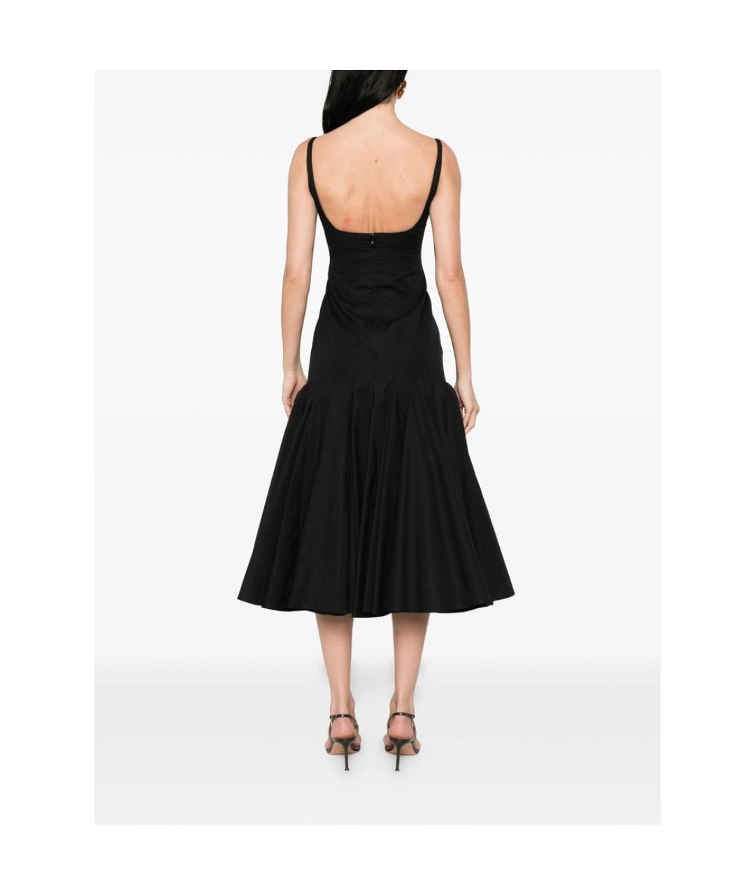 JACQUEMUS Черное полиэстеровое коктейльное платье, фото 4