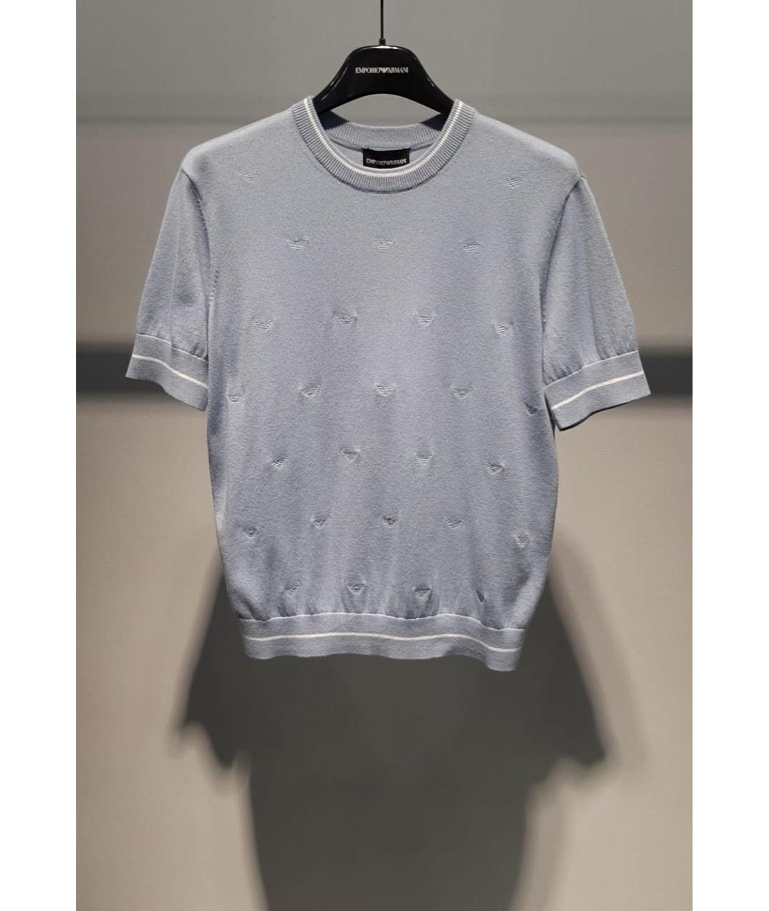EMPORIO ARMANI Голубой джемпер / свитер, фото 3