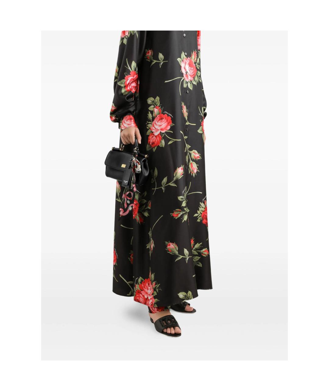 DOLCE&GABBANA Черная кожаная сумка с короткими ручками, фото 2