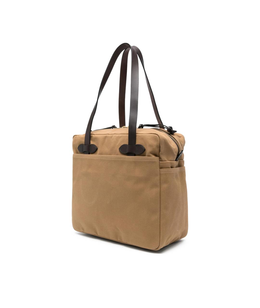 FILSON Бежевая хлопковая сумка тоут, фото 5