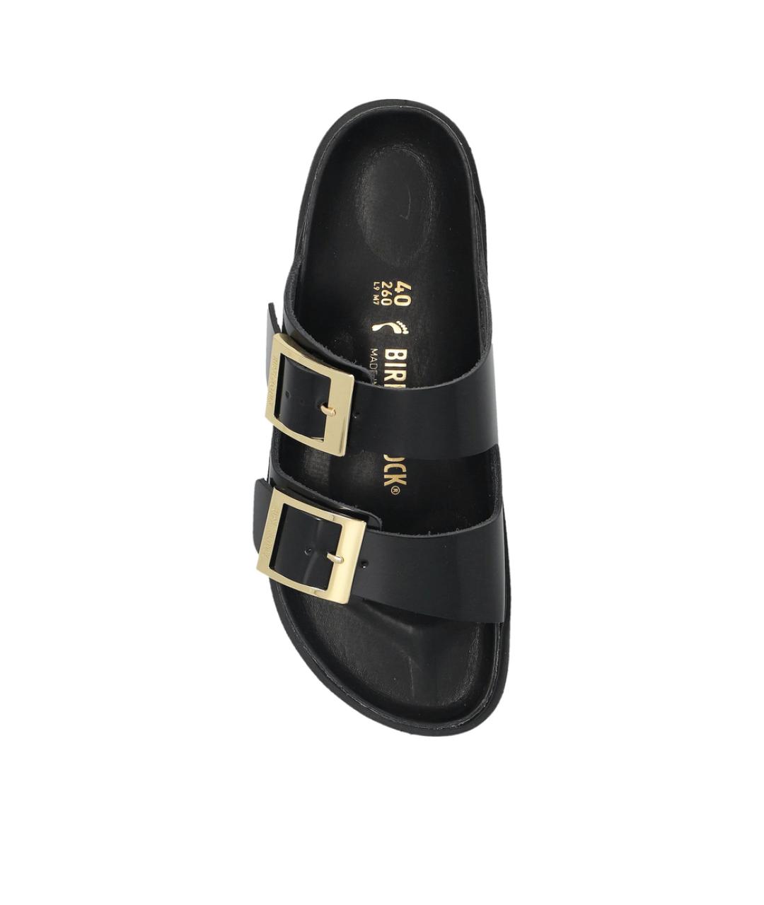 BIRKENSTOCK Черные кожаные сандалии, фото 4
