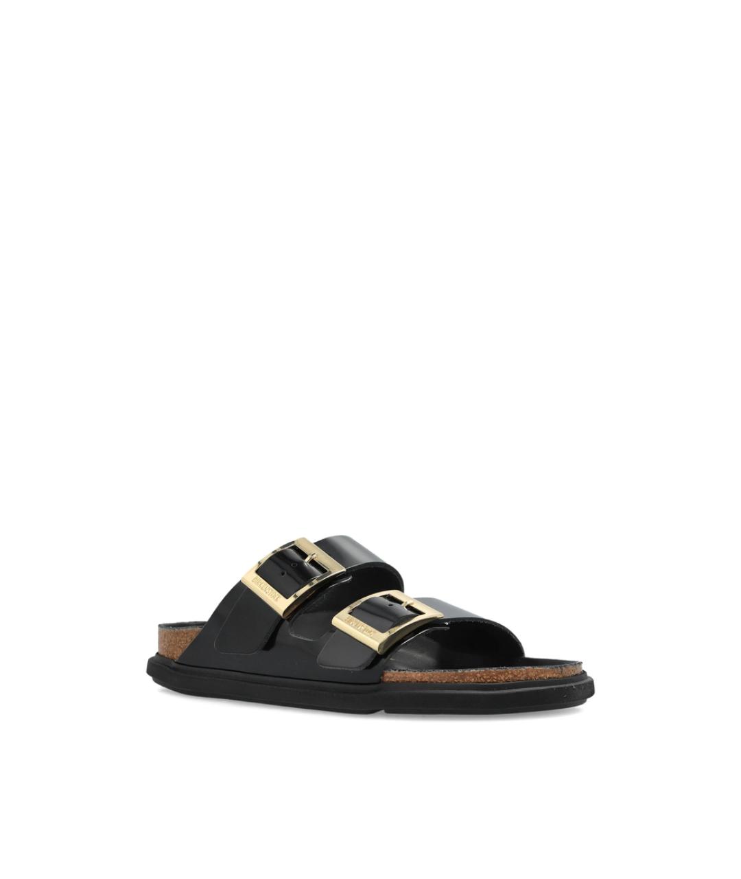 BIRKENSTOCK Черные кожаные сандалии, фото 2