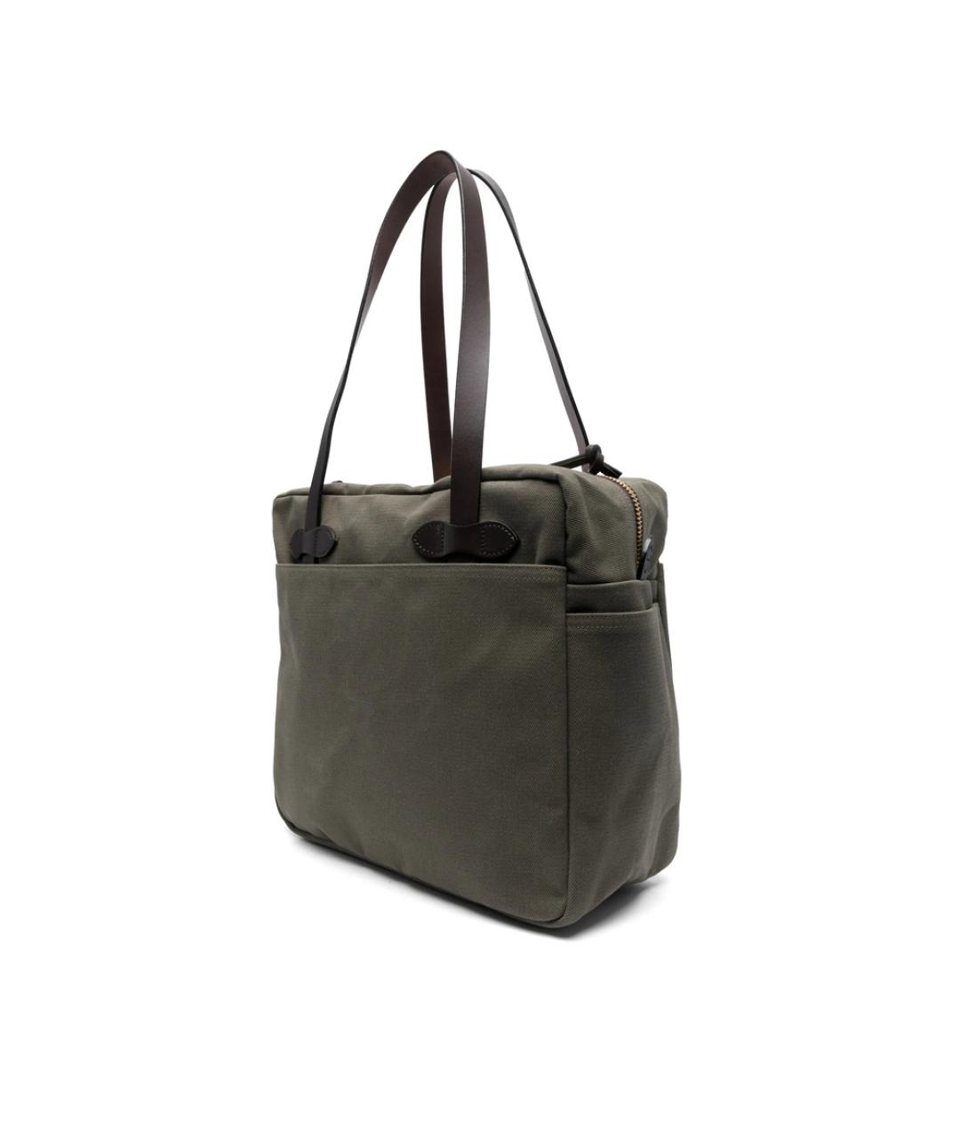 FILSON Зеленая тканевая сумка тоут, фото 4
