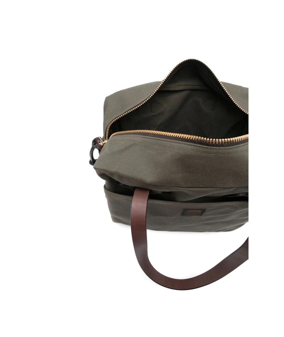 FILSON Зеленая тканевая сумка тоут, фото 3